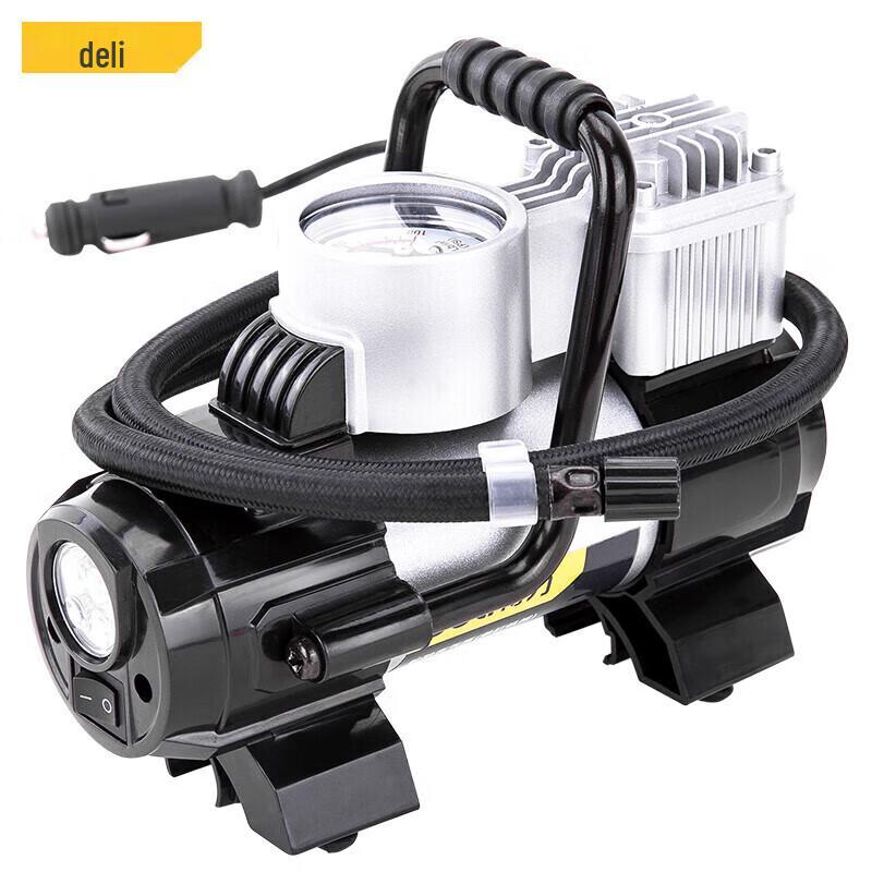 Deli Metal Dual-Cylinder Car Tire Inflator