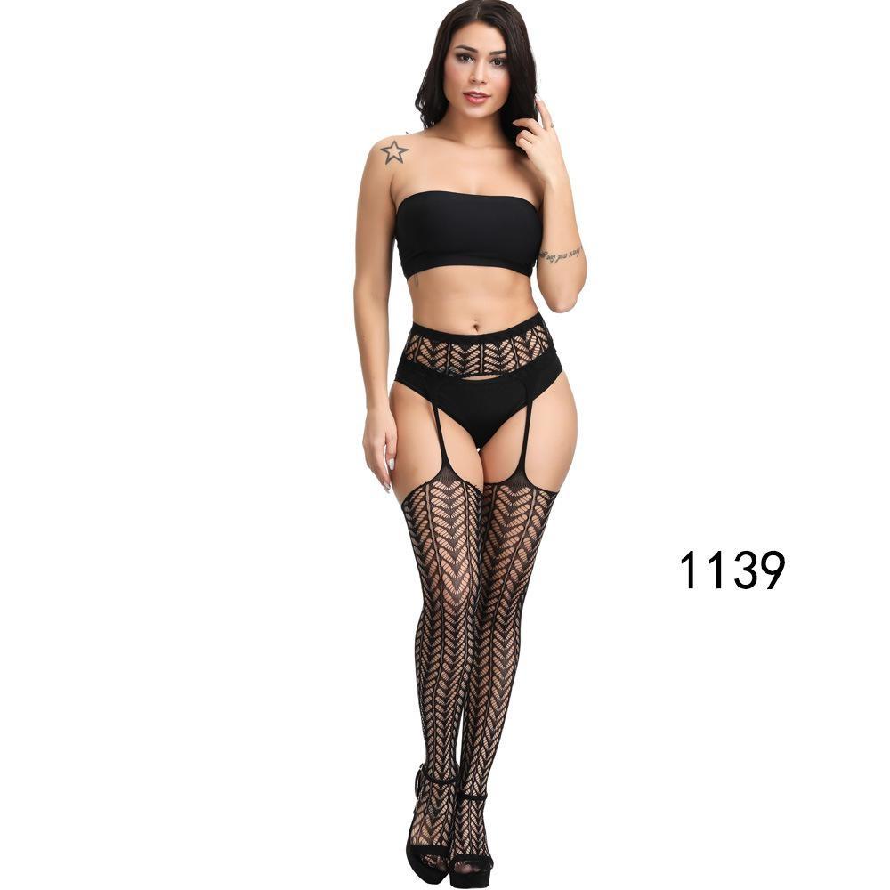 Large Size Dame Svarte Strømper Åpent Skritt Strømpebukse Plus Size Strømpe Sexy Hvit Tights Dameundertøy 6xl