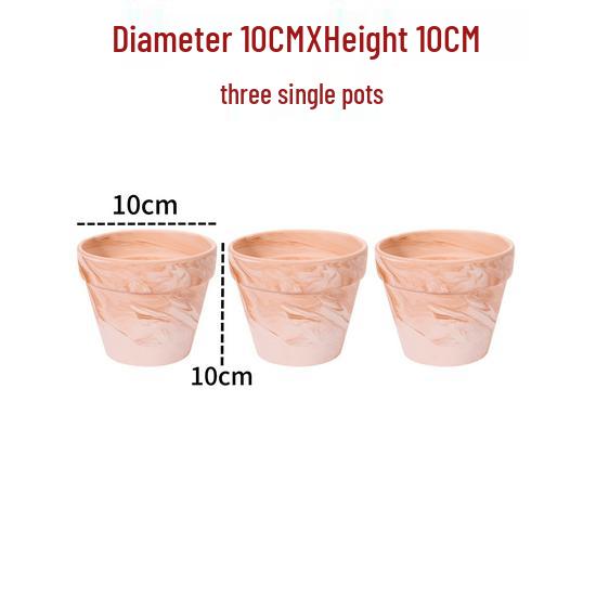 Nordic Style Macchiato Terracotta Flower Pot - Large, Breathable Red Clay with Kiln-Changed Color