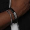 Ventera Cross Leather Men'S Bracelet