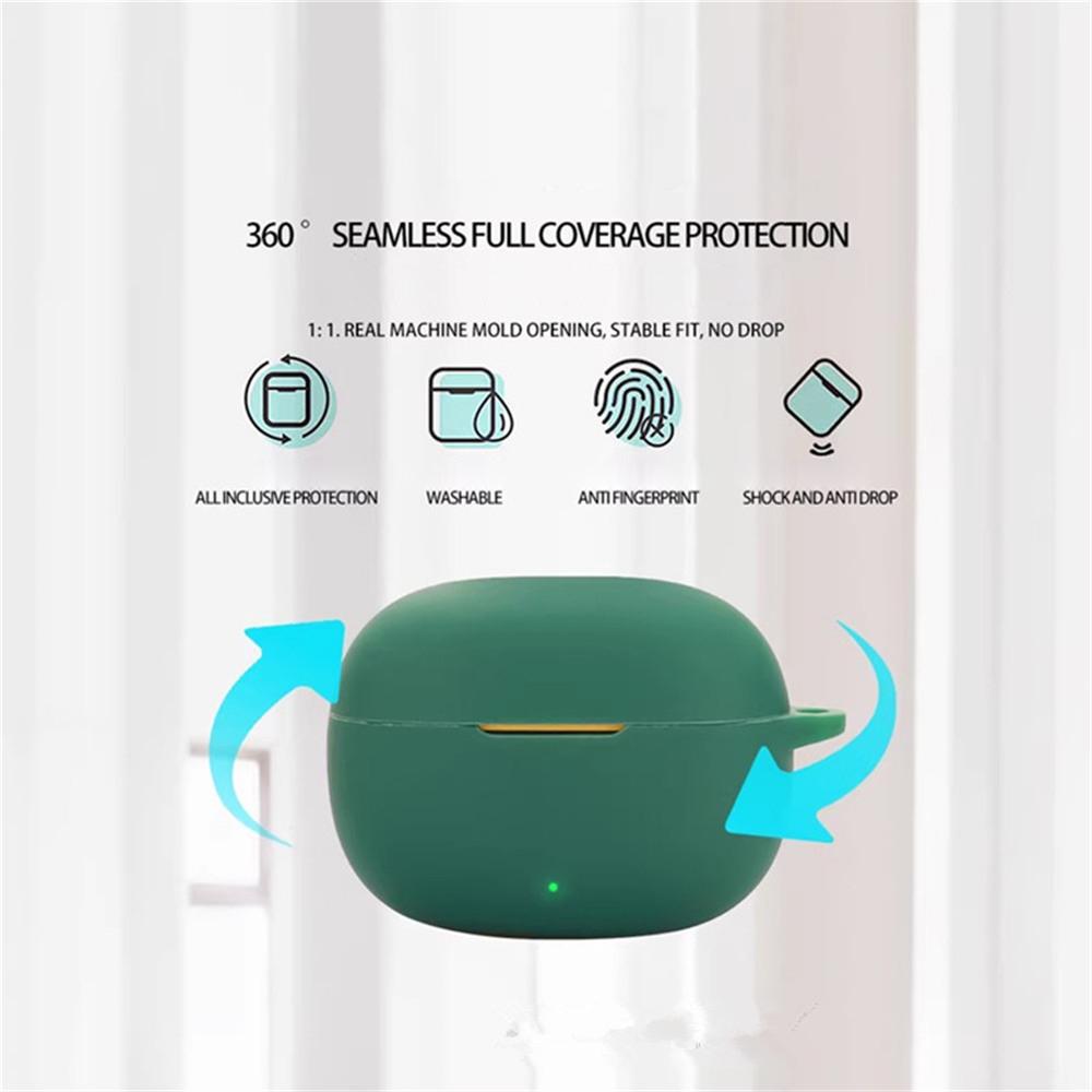 Dla Realme Buds T200 Lite Etui Silikonowe Bezprzewodowe Słuchawki Ochronne Etui z Klamrą Anti-Lost