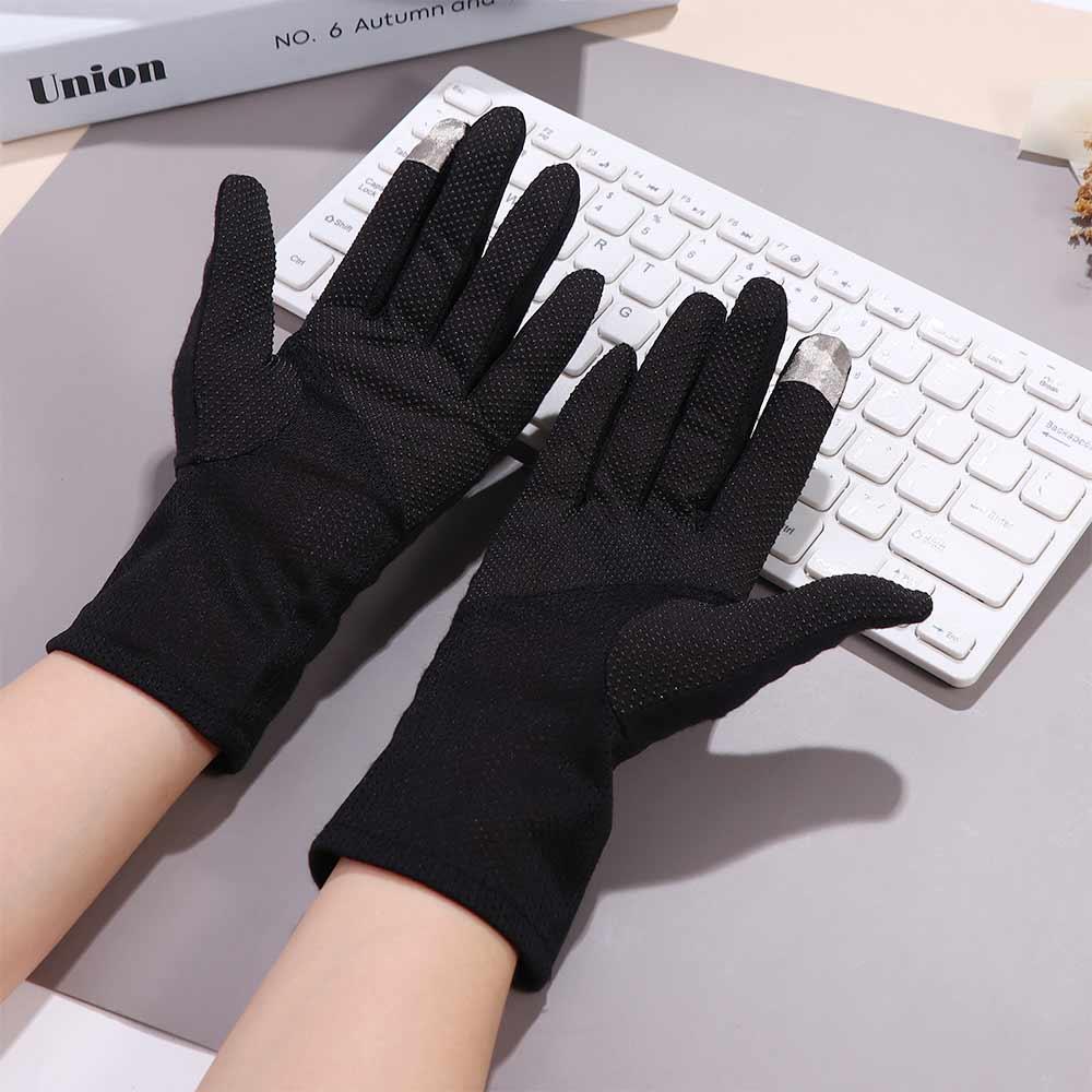 Gloves Anti-UV Gloves Outdoor Mittens Summer Sunscreen Gloves Women Driving Gloves Solid Color