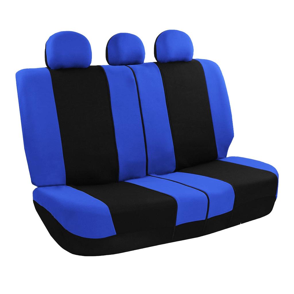 FH Group Group Car Seat Cover Set with Steering Wheel Cover and Seatbelt Airbag Split Seat Universal Fit for and Trucks Imported from (FH
