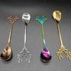 Creative Shape Spoon Antlers Shape Stainless Steel Coffee Dessert Spoon Ice Christmas Antlers Tea Tiny Stirring Tool Accessories