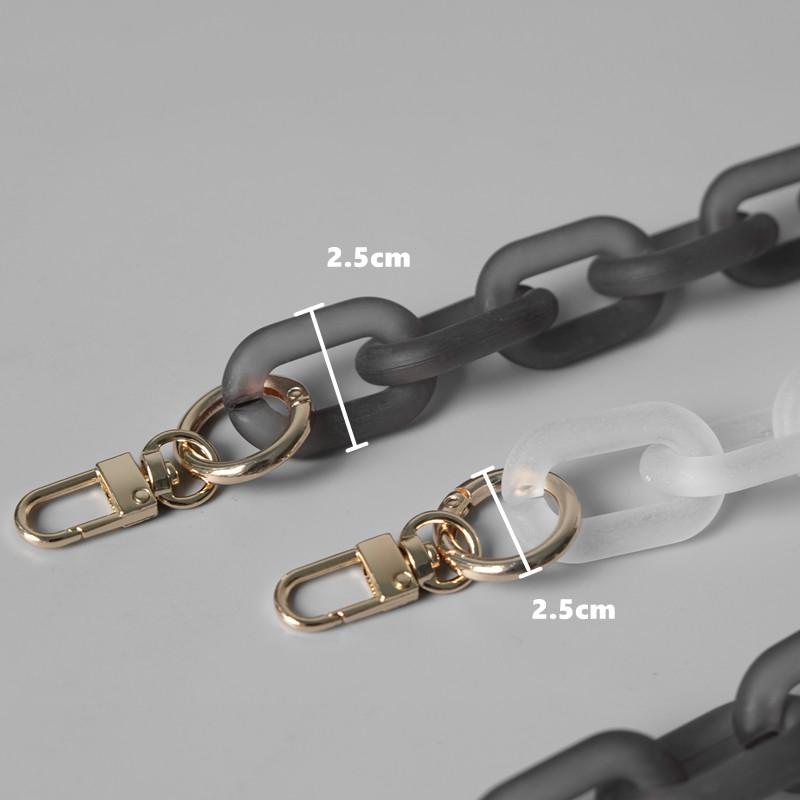 Nový řetízek na telefon Odnímatelné díly Bílá Crossbody Pryskyřice Luxusní řemínek Pouzdro na telefon Řetízky Šedý akryl Šedá šňůrka na rameno Závěsný řetízek