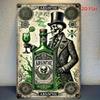 Absinthe Vintage Tin SignRetro Metal Wall Decor 8x12 Inch Weatherproof Durable Home Bar Cafe Art