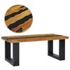 Day and Night - Day and Night Solid Teak Wood and Volcanic Stone Center Table 100x50x40 Cm