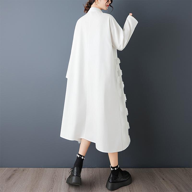 Long Sleeve Plus Size Cotton Vintage Floral New In Dresses for Women Casual Loose Spring Autumn Shirt Dress