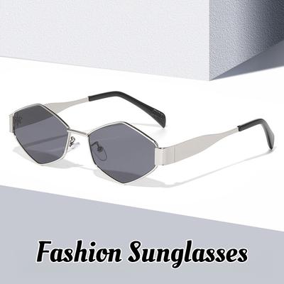 Occhiali da Sole Poligonali Moda Donna Nuovo Stile Montatura in Metallo Occhiali Unisex alla Moda Fotografia Protezione Occhi UV400 Occhiali da Sole