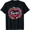 Valentine Teacher Heart Pencil Coquette Bow Valentines Day Cotton Men T Shirt