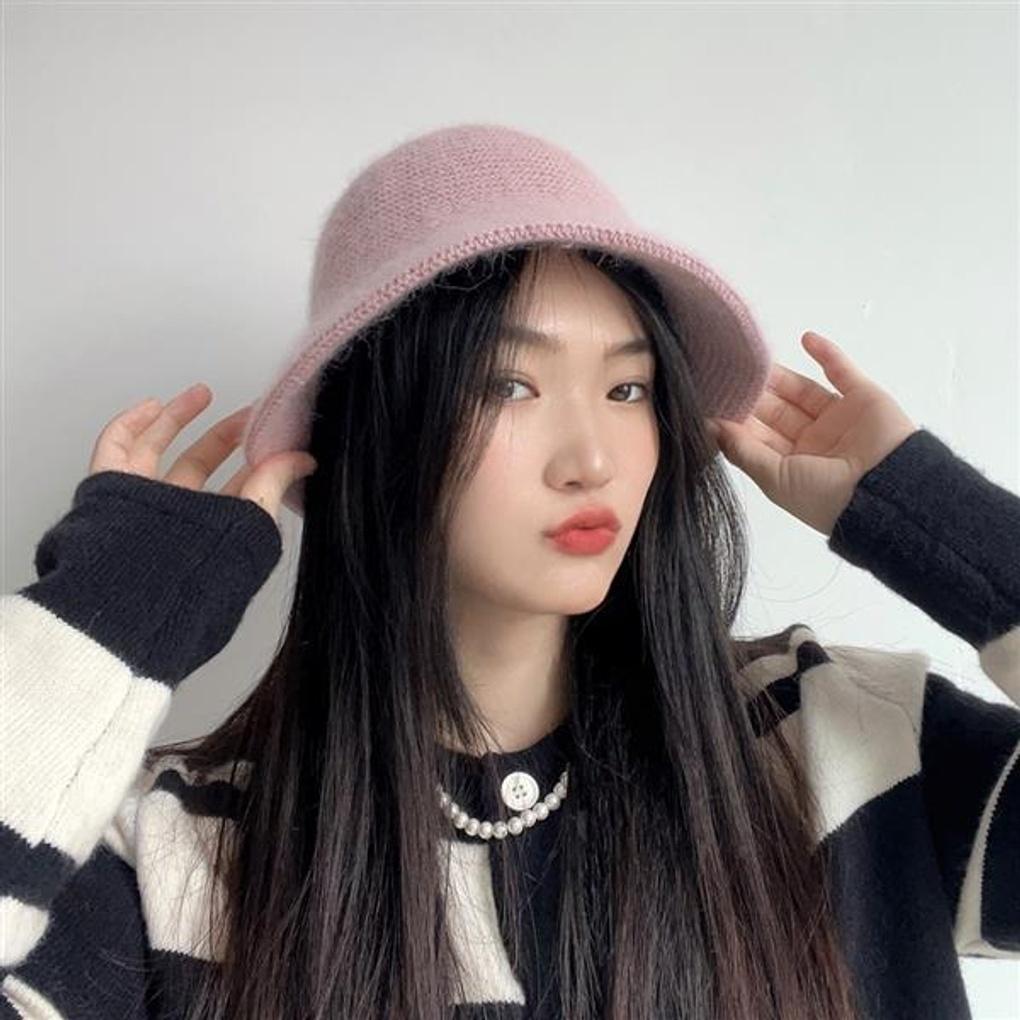 Roana Wool Bucket Hat (Pink)