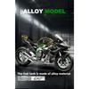 1/9 Kawasaki H2R Alloy Model Ignite Motorcycle with Spray Model Ignite Start Alloy Simulation Children Motorcycle Toy Gift