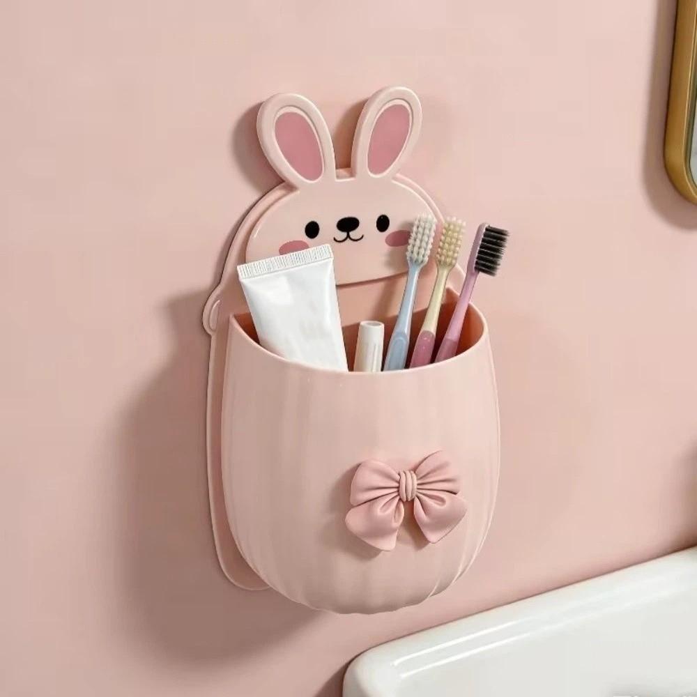 Wall Hanging Toothbrush Storage Rack Self Adhesive Toothpaste Organizer Dormitory