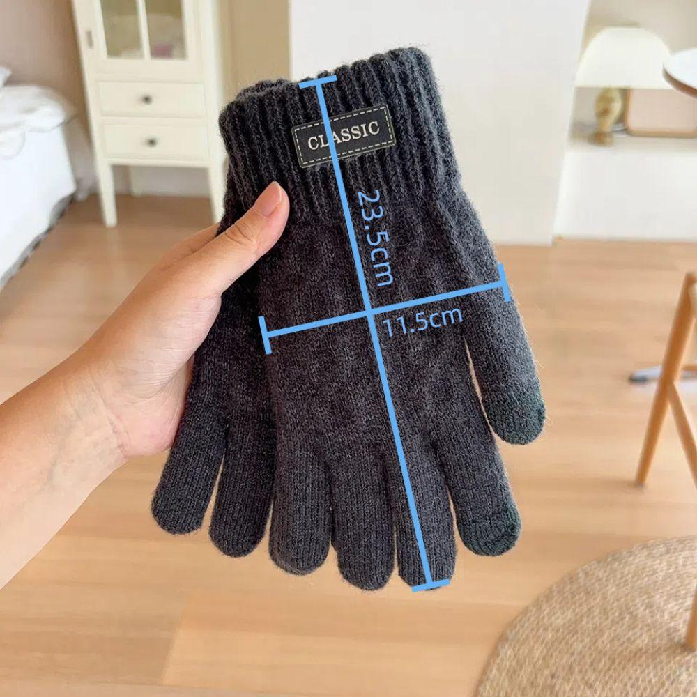 Warm Full Finger Gloves Touchscreen Thermal Mittens Fashion Knitted Gloves  Outdoor