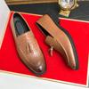 Luxury Brand Men's Leather Casual Shoes High-end Banquet Dress Shoes Fashionable Office Commuting Men's Business Work Shoes