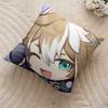 Gorou Cute Genshin Impact Cushion Cover Silky Short Plush Invisible Zipper Dustproof Sofa Pillow Case For Home Decor