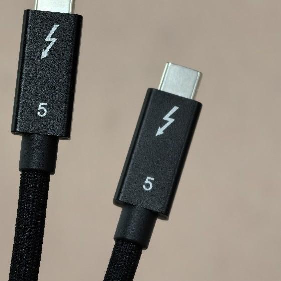 Thunderbolt 5 Coaxial Cable: 80Gbps, 16K Display, 240W Fast Charge, Thunderbolt 4/3 Compatible