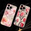 Lily Flowers Pattern Soft Phone Case For iPhone 16 15 14 Pro Max 16E 13 12 11 XS X XR 16 7 8 Plus Retro Floral Clear Cover Funda
