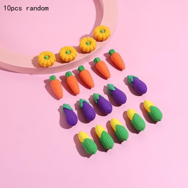 

Kawai 3D Cute Eraser Cartoon Carrot Creative Vegetable Eraser Children Early Education Puzzle Correction Learning Stationery