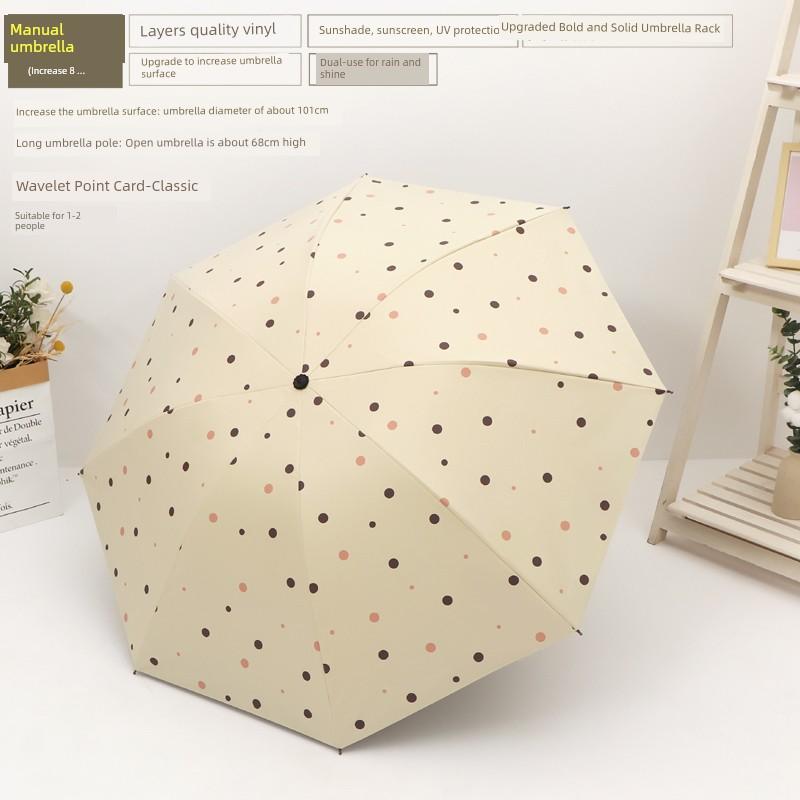 Umbrella for Girls, Cute Foldable Black Coating Sunshade, Sun Protection, Uv Protection, Manual and Automatic, Dual-Use for Sun and Rain