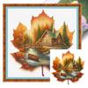 Landscape Full 11CT DIY Stamped Cross Stitch Kits 17.72x17.72in Cross Stitch Art and Crafts Kits for Adults Home Decor
