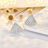 Fully Diamond High-end Earrings Pure Small Skirt Earrings Simple Earrings Nourish Ear Piercing Temperament Earrings