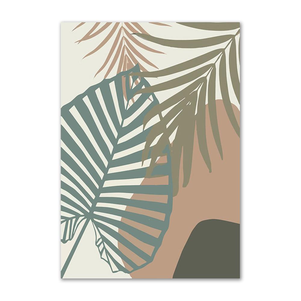 

Абстрактные листья, настенное искусство, холст, живопись в стиле бохо, плакаты на скандинавскую тему и принты, монстера, пальма, простота, настенные панно, декор для гостиной 21x30cm No Frame