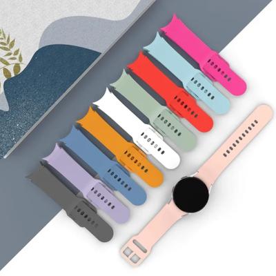 Pulseira de Relógio de 20mm Para Samsung Galaxy Watch 7/5/6 44mm 40mm Bracelete de Silicone Galaxy Watch 4 classic/5 pro 47mm 43mm 46 45mm band
