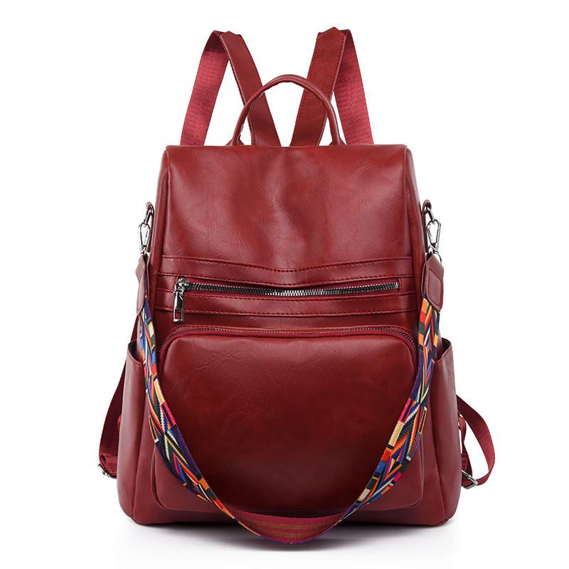 Pu Leather Backpack For Women With Large Capacity And Antitheft Design Perfect For Travel And Daily Use