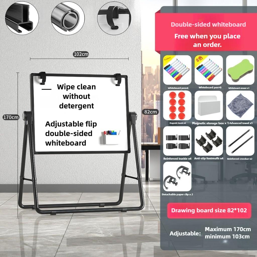 Foldable 360 Degrees Magnetic Whiteboard Premium Magnetic Standing White Board Dual-side Notice Board Writing Boards Stands