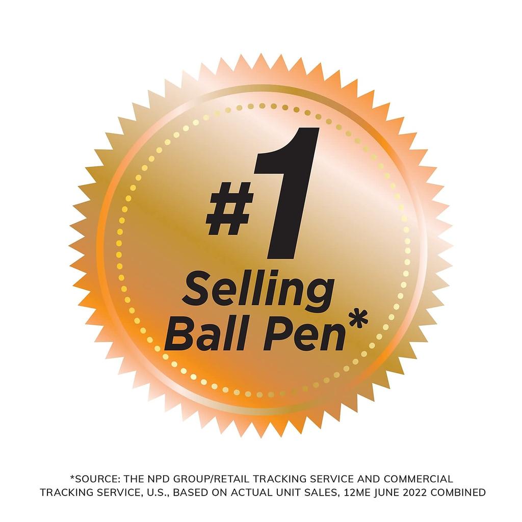 Bic Japan Round Stic Ballpoint Black Medium 60 Per Box Pen, Ink, Point, 1.0 Mm, (Used)
