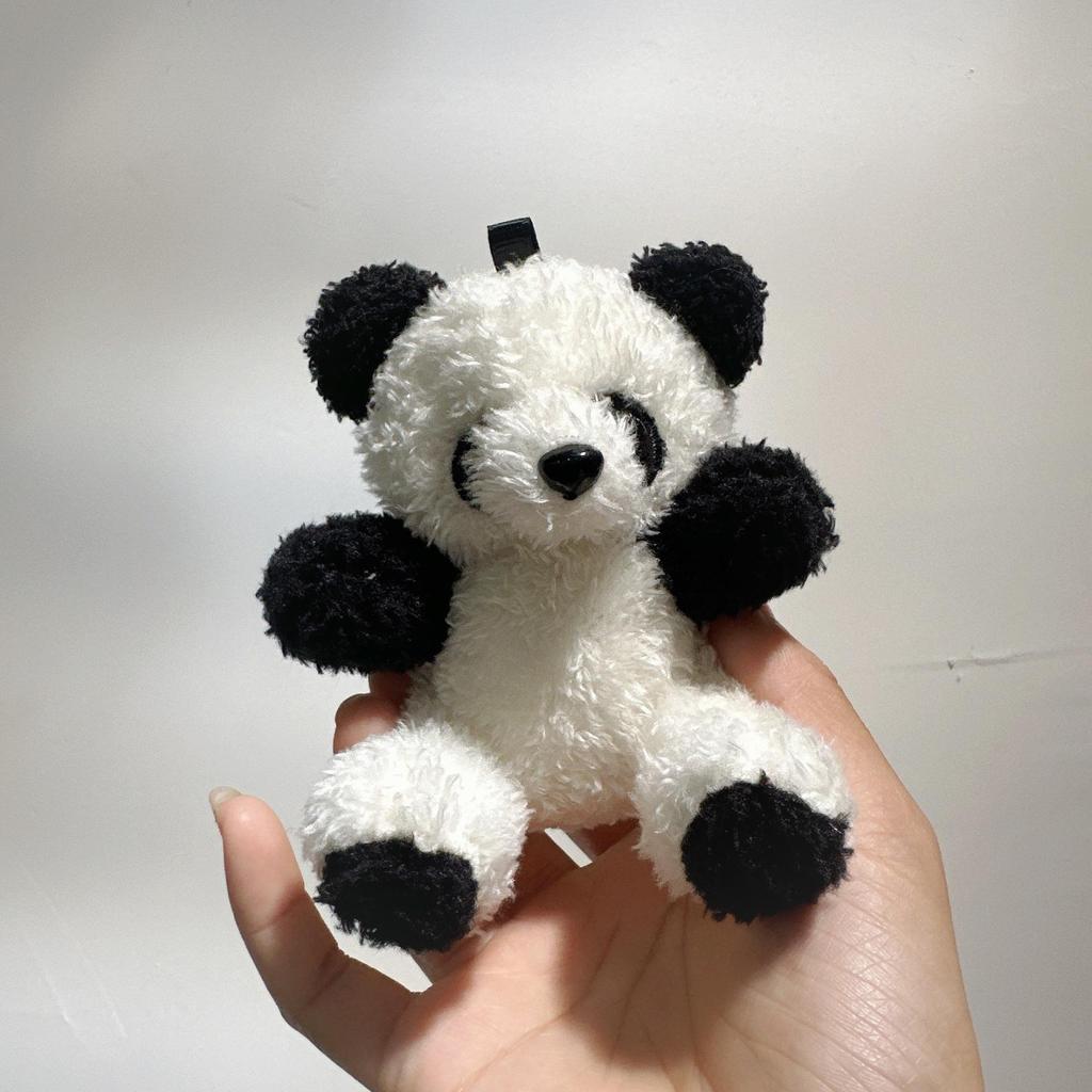 Kreslená klíčenka s pilotem pandou - Roztomilá plyšová hračka medvěd jako dárek pro studenty