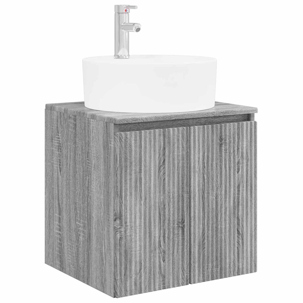 Bathroom Cabinet Set 4 Pcs Grey Sonoma Particleboard