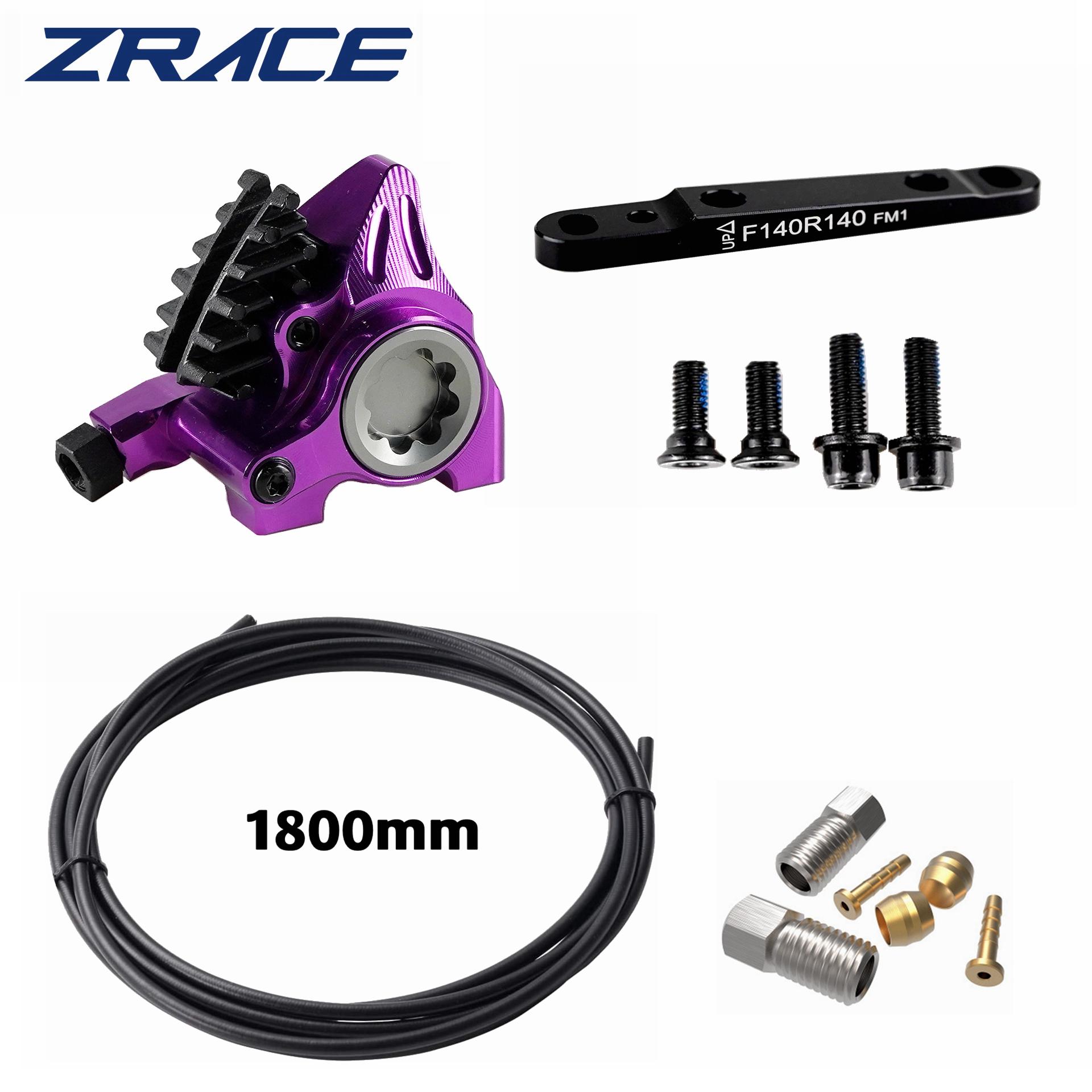 

ZRACE XG Flat Mount Caliper, Road Hydraulic Brake, ICE-TECH Pads, BMX Raceing, Full CNC Lightweight Purple caliper front