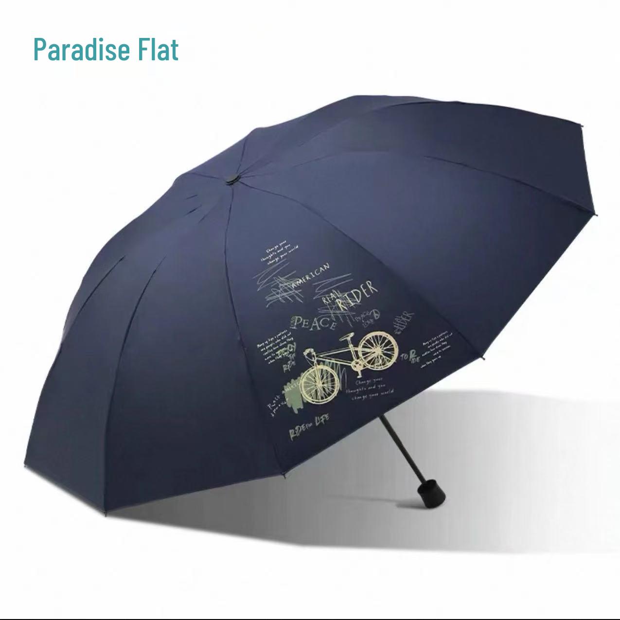 

Tiantian Dual-Use Sunshade: UV-Protective Portable Folding Umbrella for Sun & Rain with Customizable Logo Tiantian Umbrella 33958E темно-синього кольору
