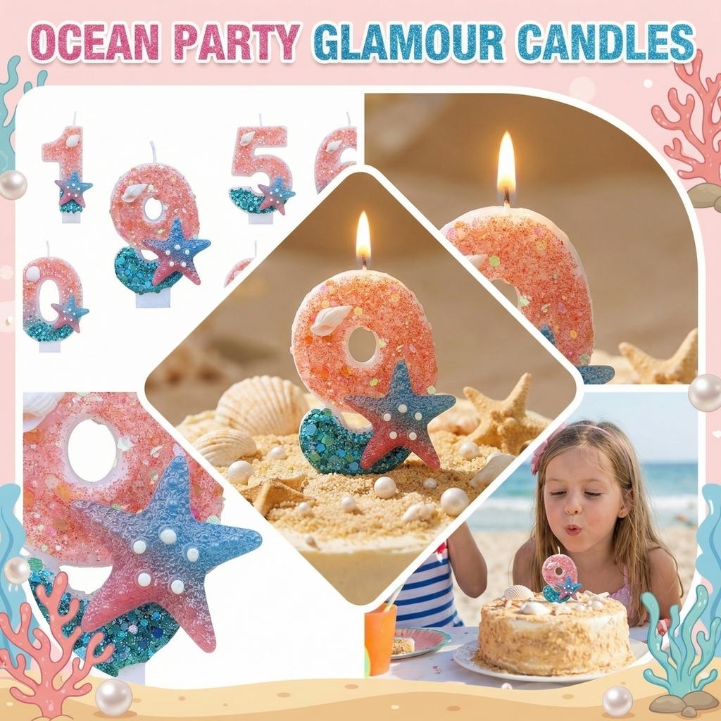 Fashion Cartoon Creative Birthday Candles Party Digital Candles