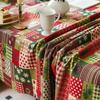 Christmas Table Cloth Red Atmosphere Decoration Light Luxury High-end Rectangular Dining Table Cloth Dustproof Beautification