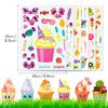 6 Pictures/package Cartoon Cake Puzzle Face Change Stickers Cute Style Children's Hands-on Ability Cultivation Toy Stickers