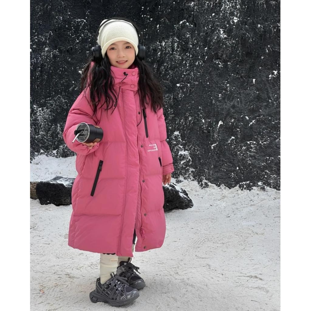 Veste d'hiver pour filles de longueur moyenne, épaisse, résistante au froid, chaude pour l'extérieur, vêtements d'écoliers