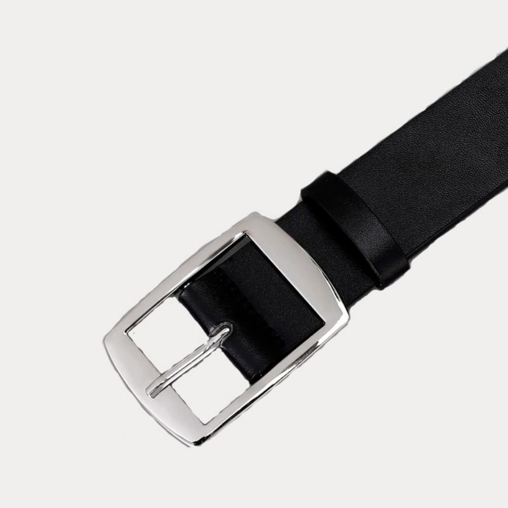 Casual Business Belt Luxury Metal Pin Buckle Belt Retro Waist Strap  For Man