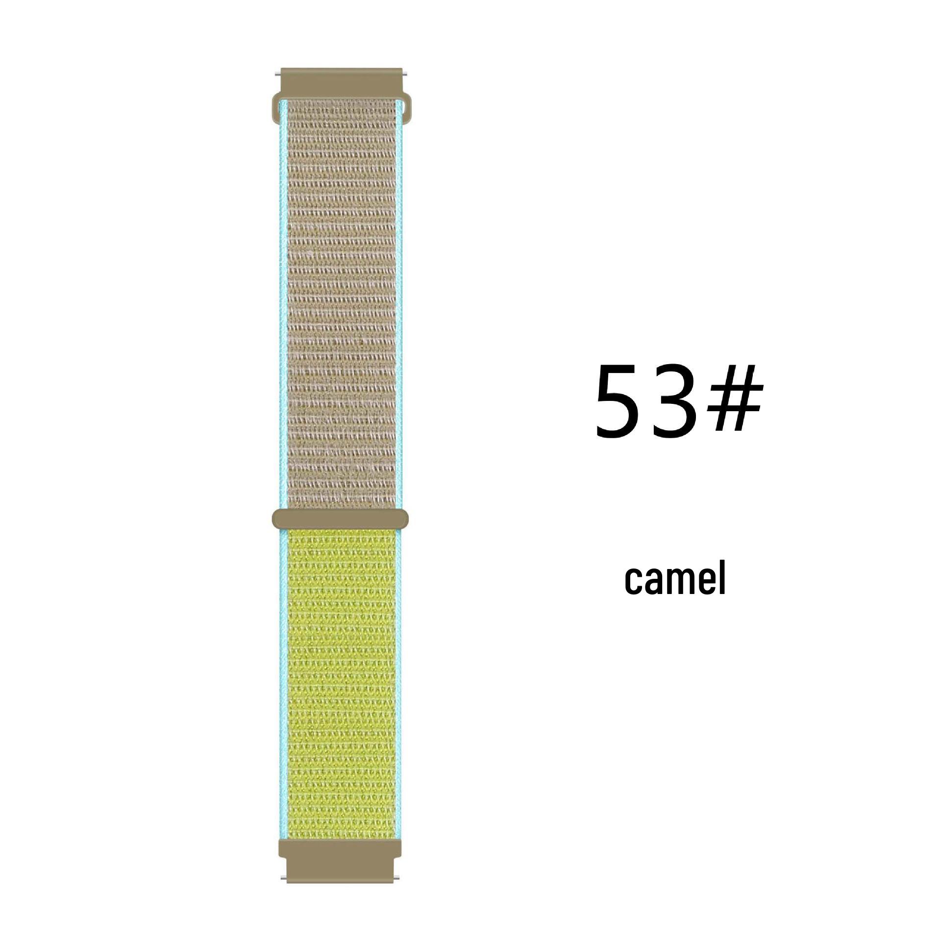 Nylon Woven Loop Velcro Watch Strap for Huawei & Samsung Galaxy (20mm/22mm) 22mm Flat