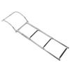 3 Step Pontoon Boat Ladder Stainless Steel Heavy Duty Foldable Telescoping Inboard Swim Deck Ladder with Arched Handle