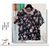 2025 Summer New Retro Flower Short-sleeved T-shirt Loose Shirt Top for Women