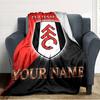 Name Custom Fulham FC Print Flannel Blanket High Quality Warm Comfortable Cover for All Seasons Perfect for Gifts Home Decor