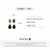 Vintage Brown Resin Droplet Pendant Earrings for Women Luxury Color Blocked Oval Long Earrings Commuting Versatile Jewelry