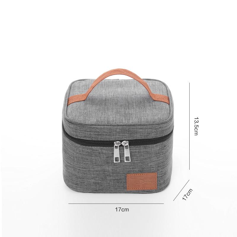 Thickened Insulated Round Lunch Bag - Portable, Large Capacity for Students and Outdoor Use