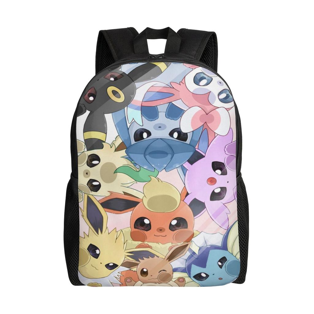 Pokemon Backpack Ita Bag  Mochila Daily Office Work Retro Washable Rucksack