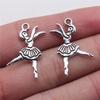 20pcs Charms Dance Antique Silver Color Dance Skirt Charms Jewelry Findings DIY Ballet Dance Charms Wholesale