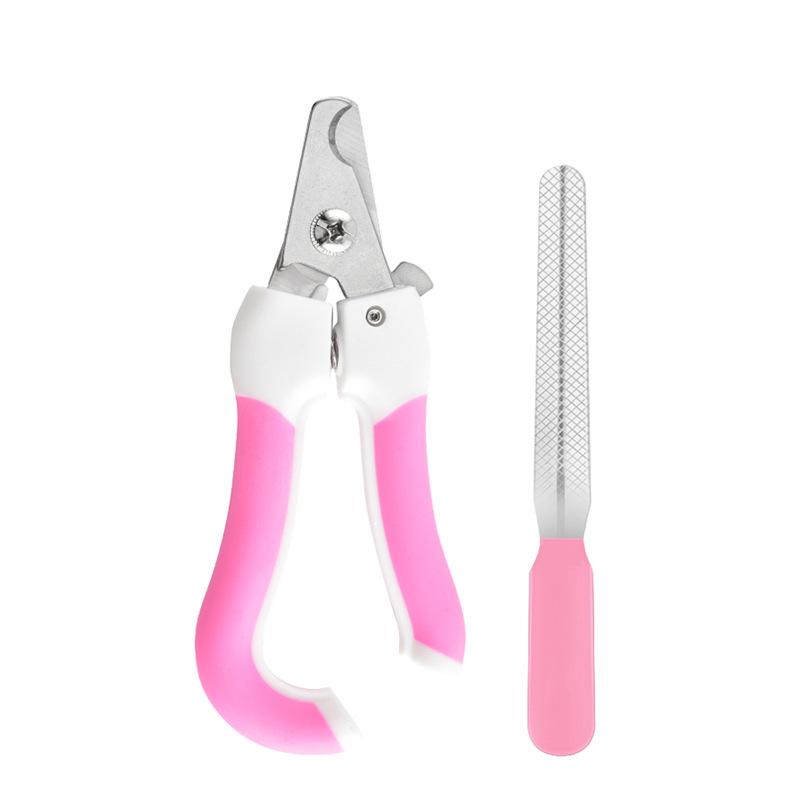Pet Nail Clippers with Safety Guard and Bent Handle for Cats & Dogs