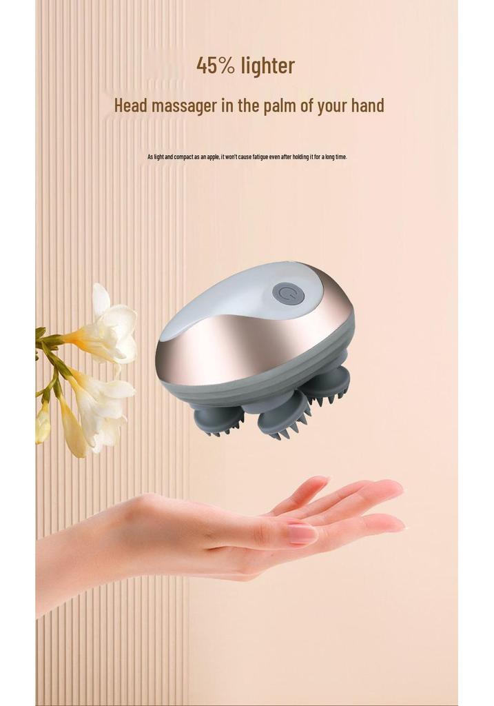 Waterproof Electric Scalp Massager: Kneading Acupoint Therapy & Hair Care Brush